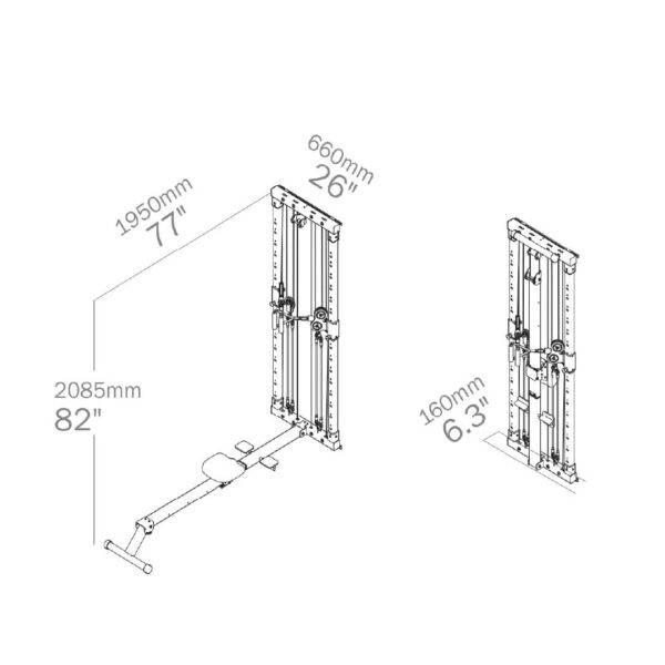 MF05 - GyM Multifuncional Full Body (parcial) con Remador para casas - Imagen 7