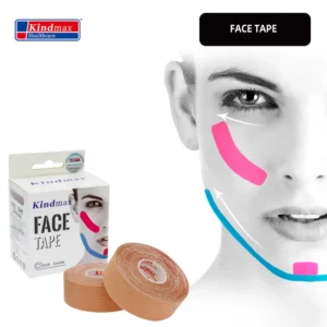 Cinta de kinesiología Kindmax para cara, línea en V y cuello, área de ojos, cinta eliminadora de arrugas