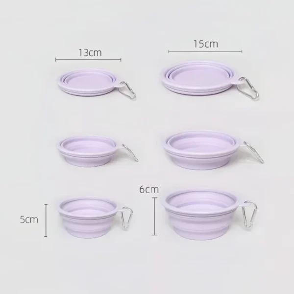 Cuenco plegable de silicona con Dibujo para Mascotas 350ml-650ml - Imagen 5