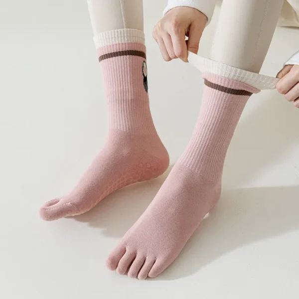 Calcetines deportivos con dibujos de animales para mujer para Yoga y Pilates - Imagen 5