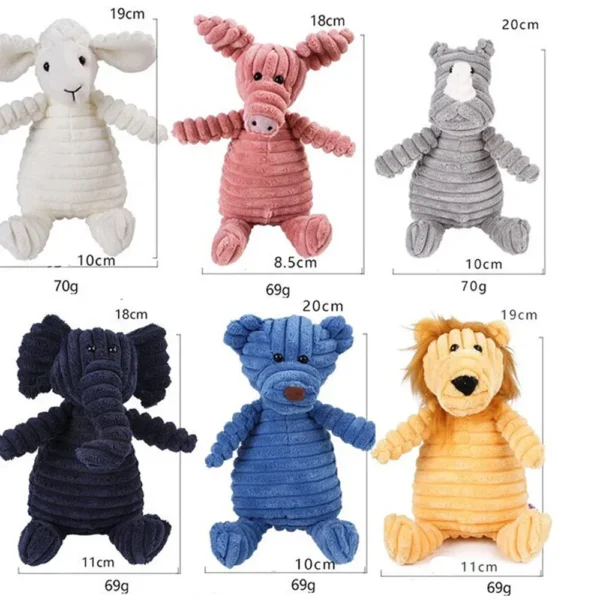 Juguete de peluche para perros con forma de animales - Imagen 2