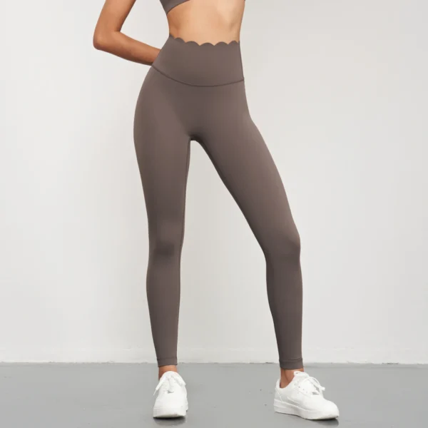 Conjunto Deportivo sin costuras con arco de loto y cintura alta - Imagen 5
