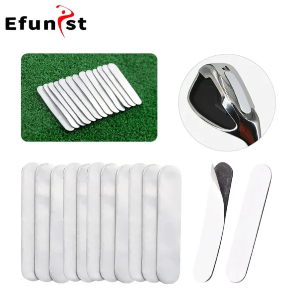 Cinta de plomo ponderada para palos de Golf, 10 Uds., 3 g/unid, herramienta de práctica asistida de Golf plateada. - Imagen 3