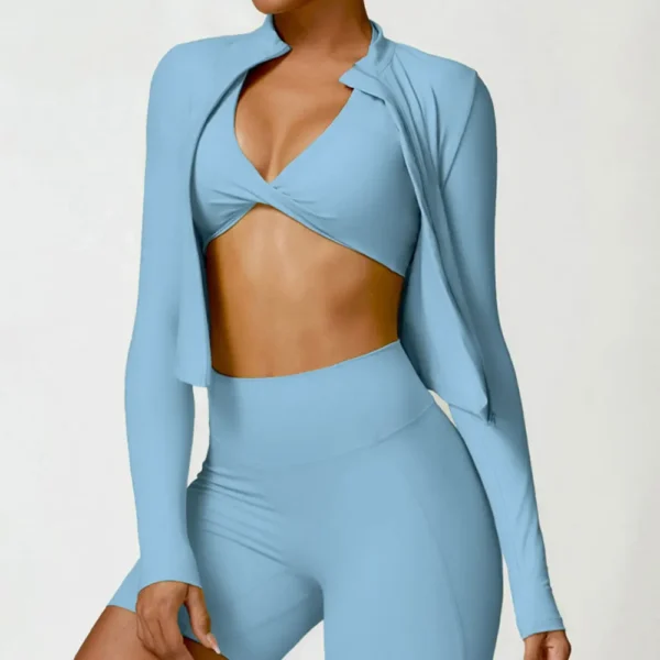 Camiseta de ejercicio con cremallera superior - Imagen 3