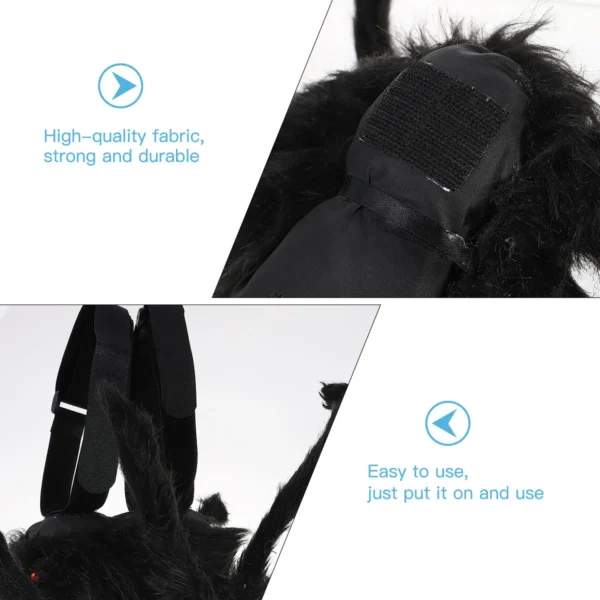 Disfraz Araña negra para perros y gatos, tela suave - Imagen 4
