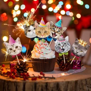8 Uds. Decoración de gatos
