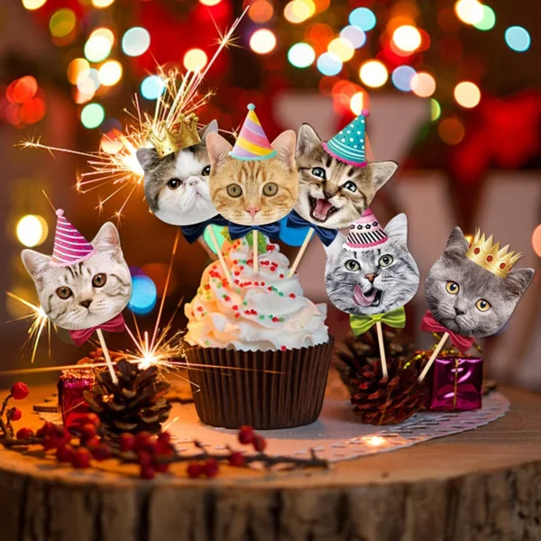 8 Uds. Decoración de gatos