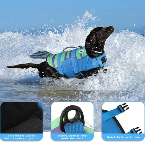 Chaleco salvavidas para Perros tipo Sirenita - Imagen 2