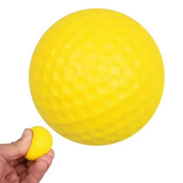 10 unids/lote suave práctica interior PU pelotas de Golf amarillas ayuda de entrenamiento - Imagen 3