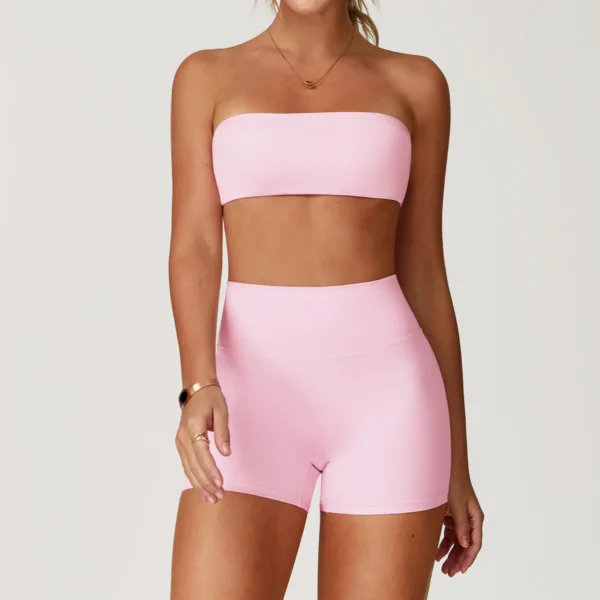 Conjunto de 2 piezas con top strapless