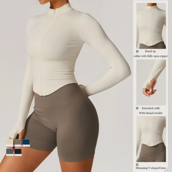 Chaqueta sin costuras con cremallera - Imagen 2