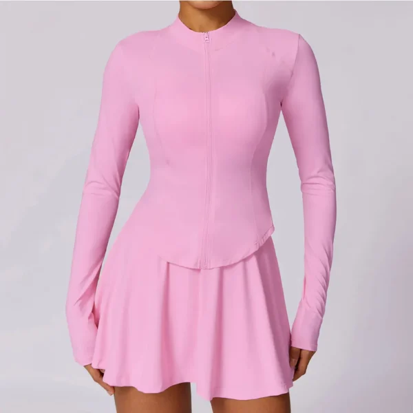 Conjunto deportivo para mujer, Falda corta deportiva de manga larga - Imagen 6