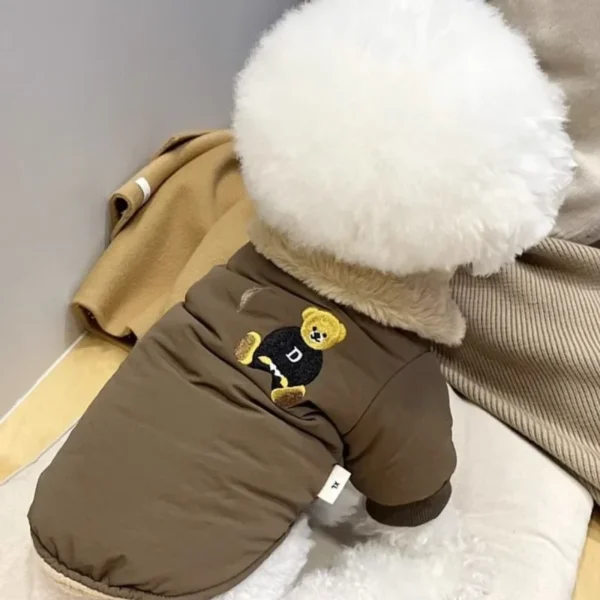 Campera tipo motoquero con osito cute - Imagen 2