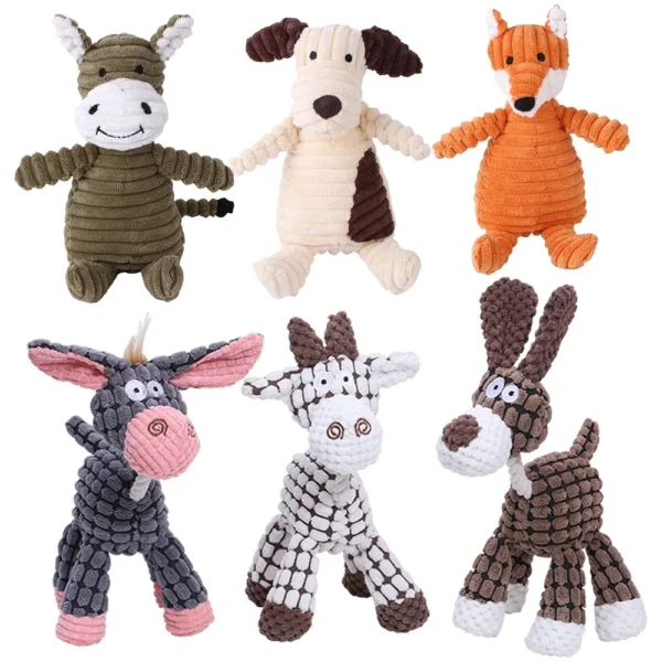 Juguete de peluche para perros con forma de animales