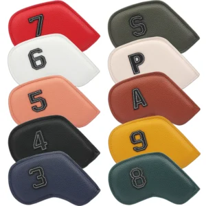10 unids/set funda para cabeza de hierro de Golf 3-9,P,S,A