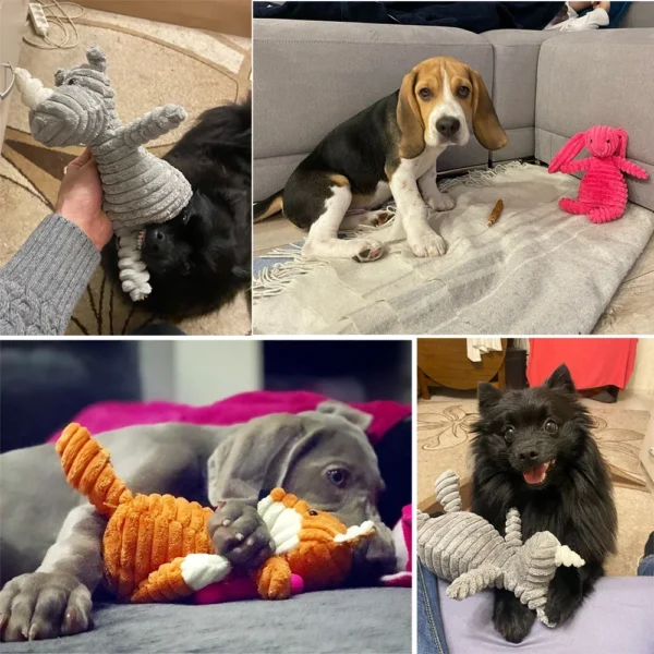 Juguete de peluche para perros con forma de animales - Imagen 6
