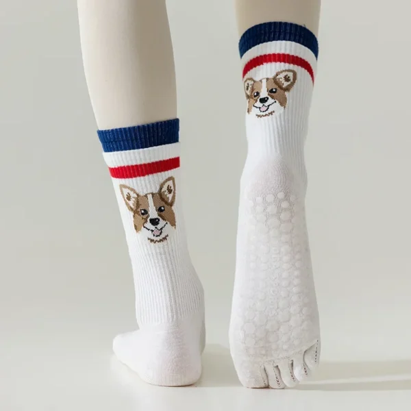 Calcetines deportivos con dibujos de animales para mujer para Yoga y Pilates - Imagen 3