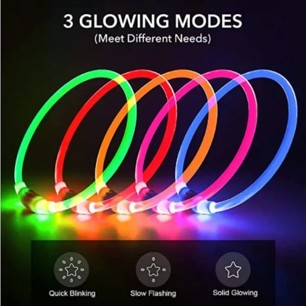 Collar Lumínico Led con carga USB - Imagen 4
