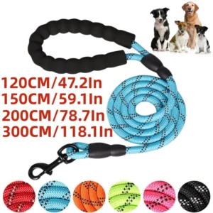 Correas fuertes para perros de 120/150/200/300CM con mango suave reforzada
