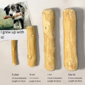 Juguete masticable de madera para perros, para aliviar la presión dental.
