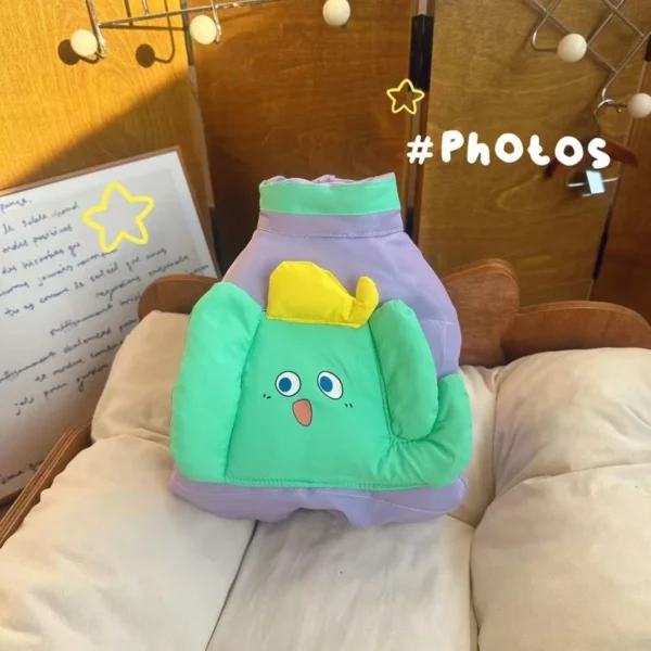 Campera de algodón de cuatro patas con elefante 3D púrpura - Imagen 3