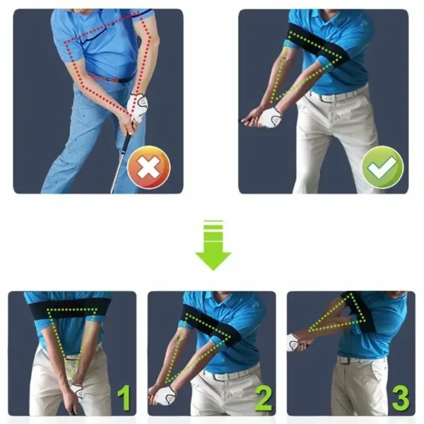 Brazalete elástico profesional para entrenador de Swing de Golf - Imagen 4