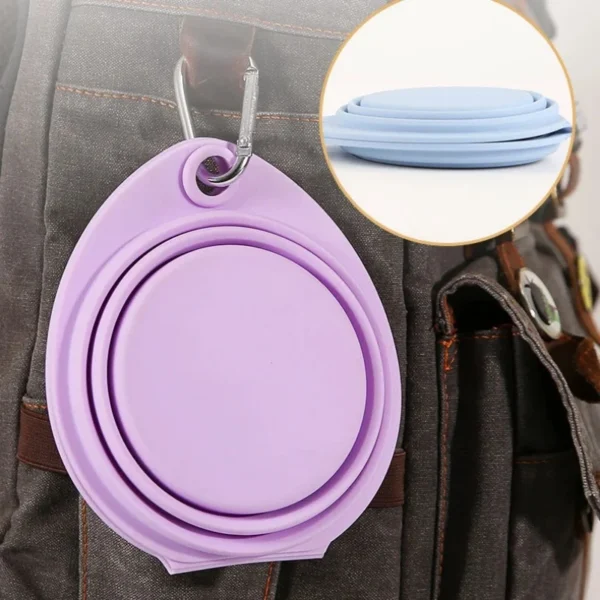 Cuenco plegable de silicona liso para Mascotas 350/600ml - Imagen 4