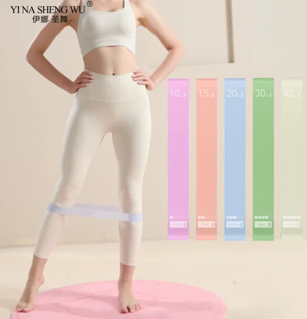 Bandas de resistencia elásticas para Fitness color pastel