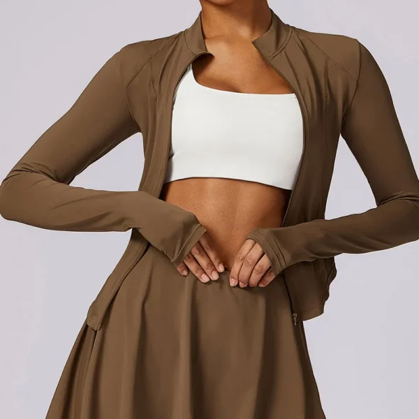 Conjunto deportivo para mujer, Falda corta deportiva de manga larga - Imagen 3