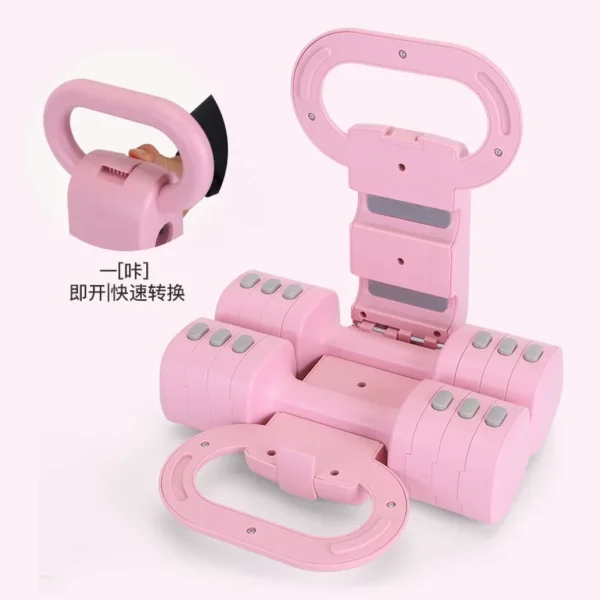 Mancuerna multifuncional 2 en 1 Kettlebell ajustable de 2-5kg - Imagen 2
