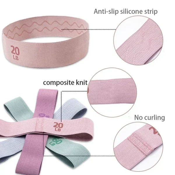 Bandas elásticas gruesas para entrenamiento color pastel - Imagen 3