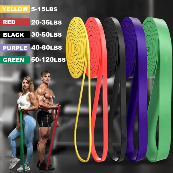 Banda de resistencia para Fitness de 5 ~ 120 libras