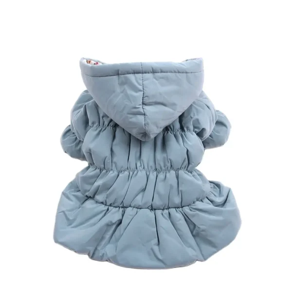 Campera inflada con capucha, falda burbuja e interior de flores - Imagen 5