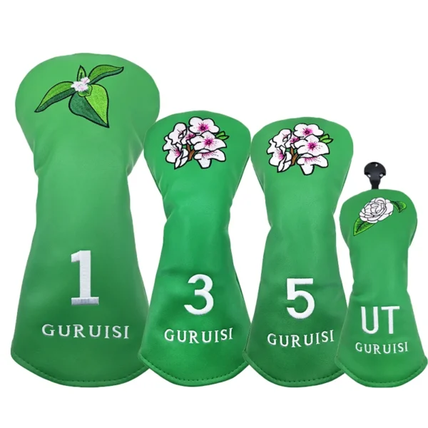 Cubiertas de cabeza de madera con bordado de flores para Club de Golf - Imagen 3