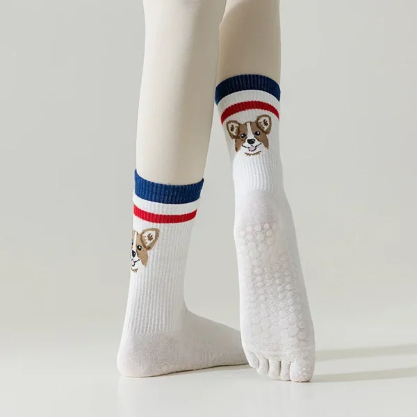 Calcetines deportivos con dibujos de animales para mujer para Yoga y Pilates - Imagen 4