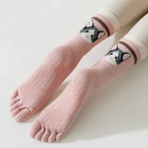 Calcetines deportivos con dibujos de animales para mujer para Yoga y Pilates
