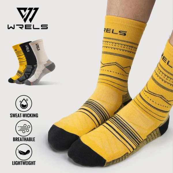 Calcetines de lana merina para senderismo, correr, suaves, ligeros, absorción de impactos, amortiguación - Imagen 2