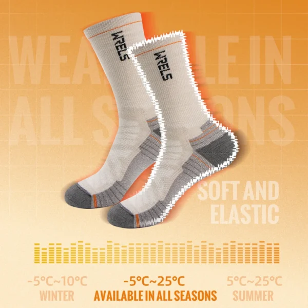 Calcetines de lana merina para senderismo, correr, suaves, ligeros, absorción de impactos, amortiguación - Imagen 4