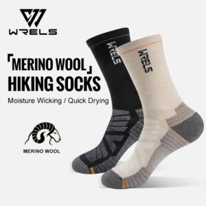 Calcetines de lana merina para senderismo, correr, suaves, ligeros, absorción de impactos, amortiguación