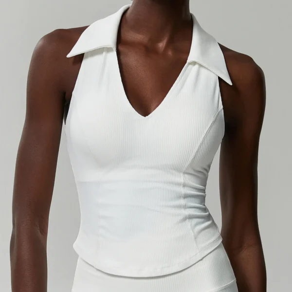Remera sin mangas con cuello - Imagen 5