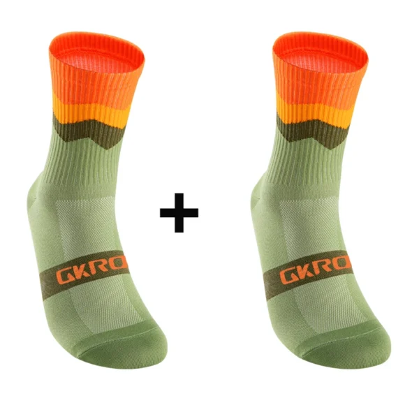 2 pares de calcetines de ciclismo profesionales calcetines transpirables - Imagen 2