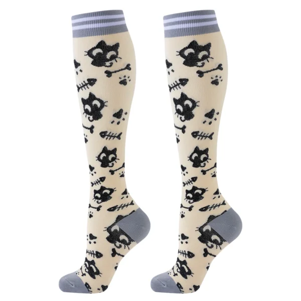 5 pares de calcetines de compresión  divertidos hasta rodilla - Imagen 2
