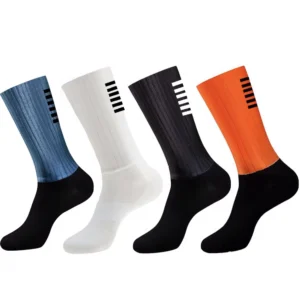 Calcetines aerodinámicos antideslizantes de silicona para ciclismo