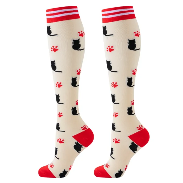 5 pares de calcetines de compresión  divertidos hasta rodilla - Imagen 4